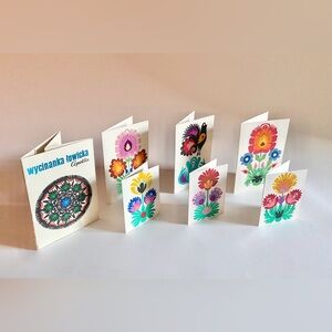 NWOT VTG Cepelia Wycinanka Folk Art Papercut Handcrafted Blank Cards Set of 6